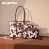 imageMontana West 2Pcs Handbags Sets for Women Large Tote Bags Cute Crossbody PursesAcow Print Brown