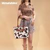 imageMontana West 2Pcs Handbags Sets for Women Large Tote Bags Cute Crossbody PursesAcow Print Brown
