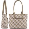 imageMontana West 2Pcs Handbags Sets for Women Large Tote Bags Cute Crossbody PursesAkhaki