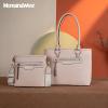 imageMontana West 2Pcs Handbags Sets for Women Large Tote Bags Cute Crossbody PursesBeige