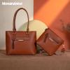 imageMontana West 2Pcs Handbags Sets for Women Large Tote Bags Cute Crossbody PursesBrown