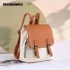 imageMontana West Black Cow Print Mini Womens Backpack Purse Vegan Leather Small Colorblock Backpack for Women Cute Convertible Shoulder BagBeige