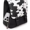 imageMontana West Black Cow Print Mini Womens Backpack Purse Vegan Leather Small Colorblock Backpack for Women Cute Convertible Shoulder BagBlack Cow Print