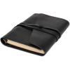 imageMontana West Genuine Leather Journal Notebook for Women and Men Vintage Refillable Journals for Writing Handheld 6 Ring Binder Travel Journal Diary with Slide Open Pocket2 Card Holders and 2 PenABlack
