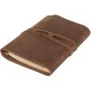 imageMontana West Genuine Leather Journal Notebook for Women and Men Vintage Refillable Journals for Writing Handheld 6 Ring Binder Travel Journal Diary with Slide Open Pocket2 Card Holders and 2 PenAVintage Brown