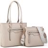 imageMontana West 2Pcs Handbags Sets for Women Large Tote Bags Cute Crossbody PursesBeige