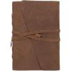 imageMontana West Genuine Leather Journal Notebook for Women and Men Vintage Refillable Journals for Writing Handheld 6 Ring Binder Travel Journal Diary with Slide Open Pocket2 Card Holders and 2 PenAVintage Brown