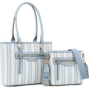 imageMontana West 2Pcs Handbags Sets for Women Large Tote Bags Cute Crossbody PursesAblue