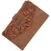 image Wrangler Small Wallet for Women Designer Bifold Wallet Embossed WomenS Wallets Card Cases ampamp Money Organizers BlackEmbossedBrown