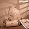 imageMedium Backpack Purse for Women Anti Theft Backpack with Secured Zipper ampamp Tassel3pcs Khaki