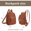 imageMedium Backpack Purse for Women Anti Theft Backpack with Secured Zipper ampamp Tassel3pcs Zipper Brown