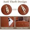 imageMedium Backpack Purse for Women Anti Theft Backpack with Secured Zipper ampamp Tassel3pcs Zipper Brown