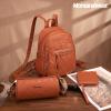 imageMedium Backpack Purse for Women Anti Theft Backpack with Secured Zipper ampamp Tassel3pcs Zipper Brown