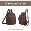 imageMedium Backpack Purse for Women Anti Theft Backpack with Secured Zipper ampamp Tassel3pcs Zipper Coffee