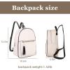 imageMedium Backpack Purse for Women Anti Theft Backpack with Secured Zipper ampamp TasselBackpack Beige  Black
