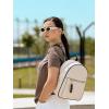 imageMedium Backpack Purse for Women Anti Theft Backpack with Secured Zipper ampamp TasselBackpack Beige  Black