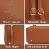 imageMedium Backpack Purse for Women Anti Theft Backpack with Secured Zipper ampamp TasselBackpack Brown