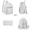imageMedium Backpack Purse for Women Anti Theft Backpack with Secured Zipper ampamp TasselBackpack Grey