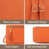 imageMedium Backpack Purse for Women Anti Theft Backpack with Secured Zipper ampamp TasselBackpack Orange