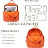 imageMedium Backpack Purse for Women Anti Theft Backpack with Secured Zipper ampamp TasselBackpack Orange