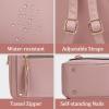 imageMedium Backpack Purse for Women Anti Theft Backpack with Secured Zipper ampamp TasselBackpack Pink