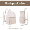 imageMedium Backpack Purse for Women Anti Theft Backpack with Secured Zipper ampamp TasselCrocodile Beige