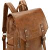 imageMontana West  Wrangler Brown Leather Laptop Backpack Purse Women and Men Unisex Fashion BackpackBrown