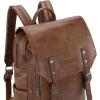 imageMontana West  Wrangler Brown Leather Laptop Backpack Purse Women and Men Unisex Fashion BackpackDark Brown
