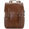 imageMontana West  Wrangler Brown Leather Laptop Backpack Purse Women and Men Unisex Fashion BackpackDark Brown