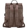 imageMontana West  Wrangler Brown Leather Laptop Backpack Purse Women and Men Unisex Fashion BackpackLight Coffee