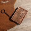 imageMontana West  Wrangler Coin Purse for Men Women Embossed Leather Coin Pouch Small Wallet BlackCowhide Pouch Brown