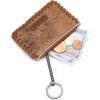 imageMontana West  Wrangler Coin Purse for Men Women Embossed Leather Coin Pouch Small Wallet BlackCowhide Pouch Brown