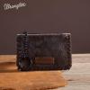 imageMontana West  Wrangler Coin Purse for Men Women Embossed Leather Coin Pouch Small Wallet BlackCowhide Pouch Coffee