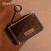 imageMontana West  Wrangler Coin Purse for Men Women Embossed Leather Coin Pouch Small Wallet BlackCowhide Pouch Coffee