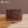 imageMontana West  Wrangler Coin Purse for Men Women Embossed Leather Coin Pouch Small Wallet BlackTooling Pouch Brown