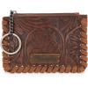 imageMontana West  Wrangler Coin Purse for Men Women Embossed Leather Coin Pouch Small Wallet BlackTooling Pouch Brown