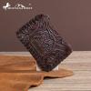 imageMontana West  Wrangler Coin Purse for Men Women Embossed Leather Coin Pouch Small Wallet BlackTooling Pouch Coffee