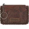 imageMontana West  Wrangler Coin Purse for Men Women Embossed Leather Coin Pouch Small Wallet BlackTooling Pouch Coffee