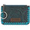 imageMontana West  Wrangler Coin Purse for Men Women Embossed Leather Coin Pouch Small Wallet BlackTooling Pouch Turquoise