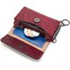 imageMontana West  Wrangler Coin Purse for Men Women Embossed Leather Coin Pouch Small Wallet BlackUnique Mini Wallet Bright Maroon
