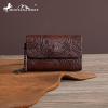 imageMontana West  Wrangler Coin Purse for Men Women Embossed Leather Coin Pouch Small Wallet BlackUnique Mini Wallet Brown