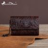 imageMontana West  Wrangler Coin Purse for Men Women Embossed Leather Coin Pouch Small Wallet BlackUnique Mini Wallet Coffe