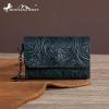 imageMontana West  Wrangler Coin Purse for Men Women Embossed Leather Coin Pouch Small Wallet BlackUnique Mini Wallet Turquoise