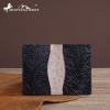 imageMontana West  Wrangler Coin Purse for Men Women Embossed Leather Coin Pouch Small Wallet BlackVintage Card Case Black
