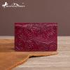 imageMontana West  Wrangler Coin Purse for Men Women Embossed Leather Coin Pouch Small Wallet BlackVintage Card Case Bright Maroon