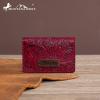imageMontana West  Wrangler Coin Purse for Men Women Embossed Leather Coin Pouch Small Wallet BlackVintage Card Case Bright Maroon