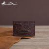 imageMontana West  Wrangler Coin Purse for Men Women Embossed Leather Coin Pouch Small Wallet BlackVintage Card Case Coffe