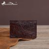 imageMontana West  Wrangler Coin Purse for Men Women Embossed Leather Coin Pouch Small Wallet BlackVintage Card Case Coffe