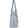 imageMontana West 3PCS Purses for Women Tote Bag and Wallet Set Shoulder Satchel Handbags2 Tone Beige  Blue