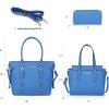 imageMontana West 3PCS Purses for Women Tote Bag and Wallet Set Shoulder Satchel Handbags3pcs Blue